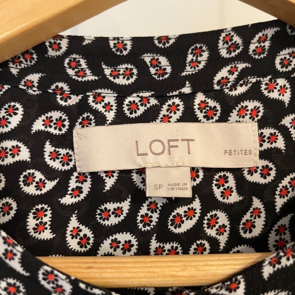 Long Sleeve Pattern Blouse size Small from Loft - Picture 3 of 3